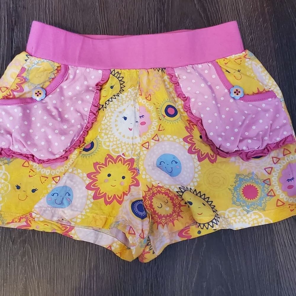 Pink and Yellow Kids Shorts